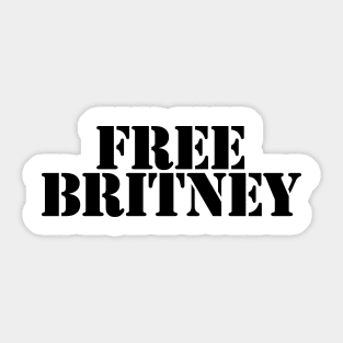 Free Britney Typography Black Text Sticker